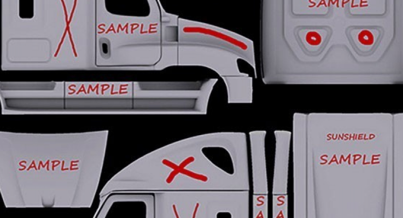 Freightliner Cascadia Template for Skins - ATS mod / American Truck